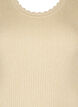 Gebreide trui met strakke pasvorm en glitterdraad, Beige, Packshot image number 2