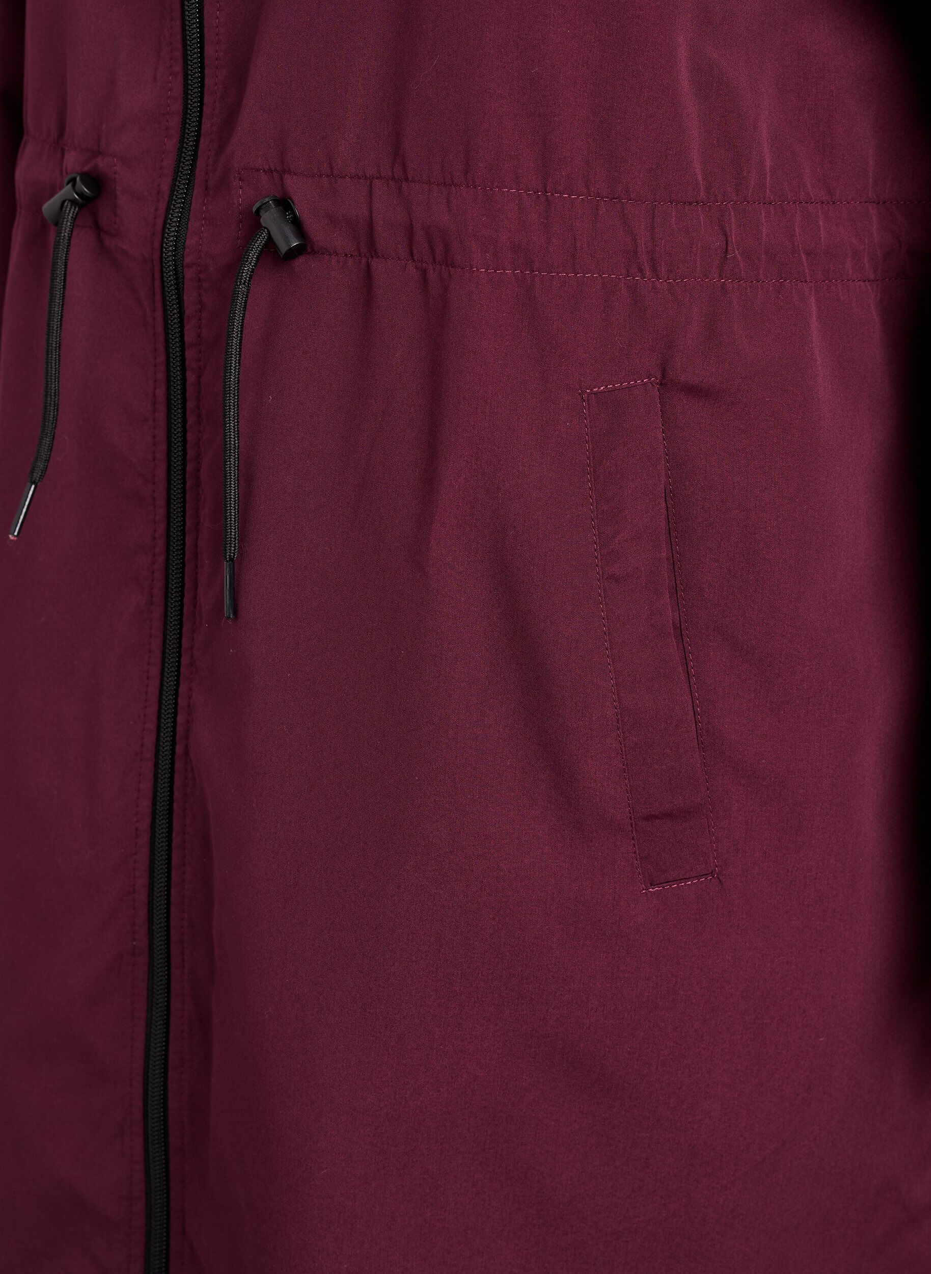 Zizzi FLASH - Lichtgewicht parka met een capuchon, Rood, Packshot image number 3