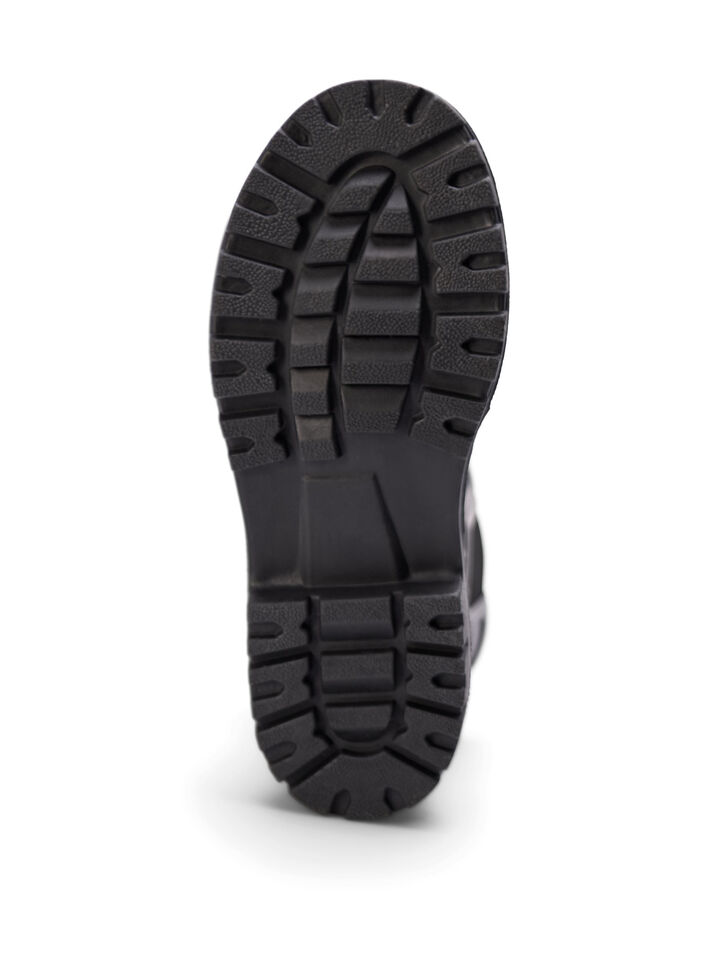 Korte rubberen laarzen met brede pasvorm en print, B. Teal Flower AOP, Packshot image number 5