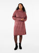 Gebreide jurk met col, Rood, Model image number 1