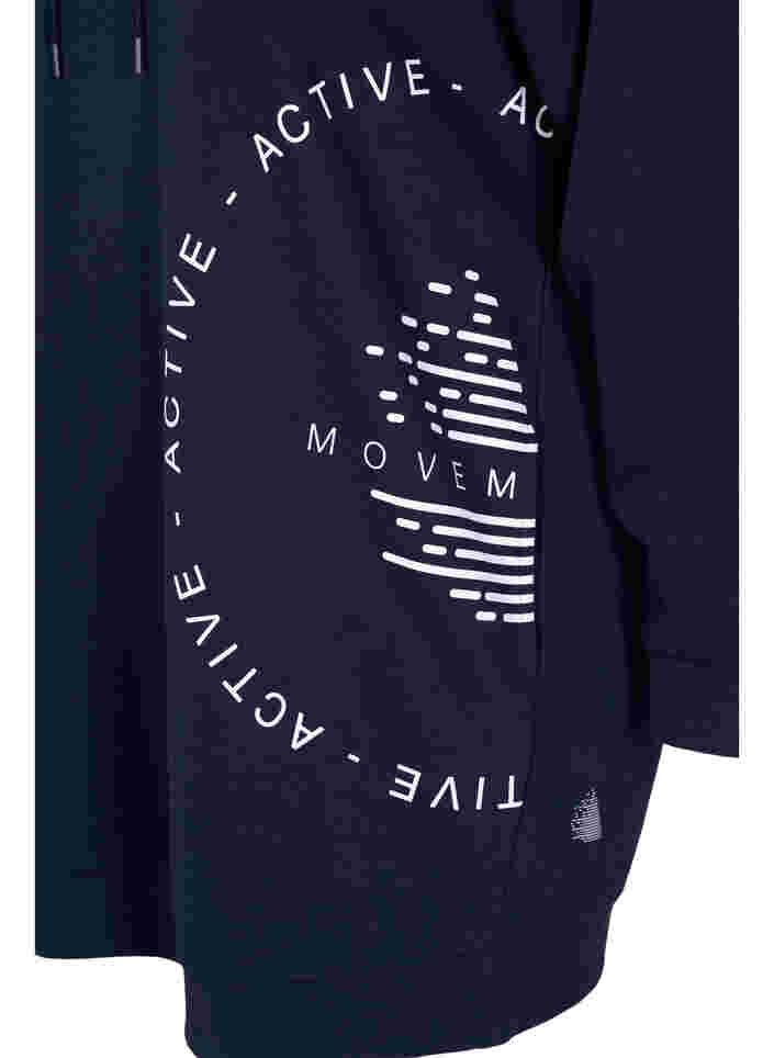 Lang sweatshirt met capuchon en print, Night Sky, Packshot image number 3