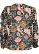 Shirt blouse met ruches en paisleyprint, Black Paisley, Packshot image number 1