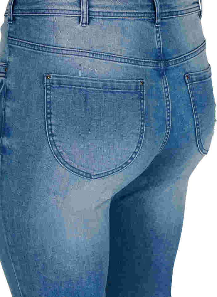 Super slim Amy jeans met split en knopen, Light blue, Packshot image number 2