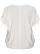 Viscose blouse met knoopjes en textuur, Vanille, Packshot image number 1