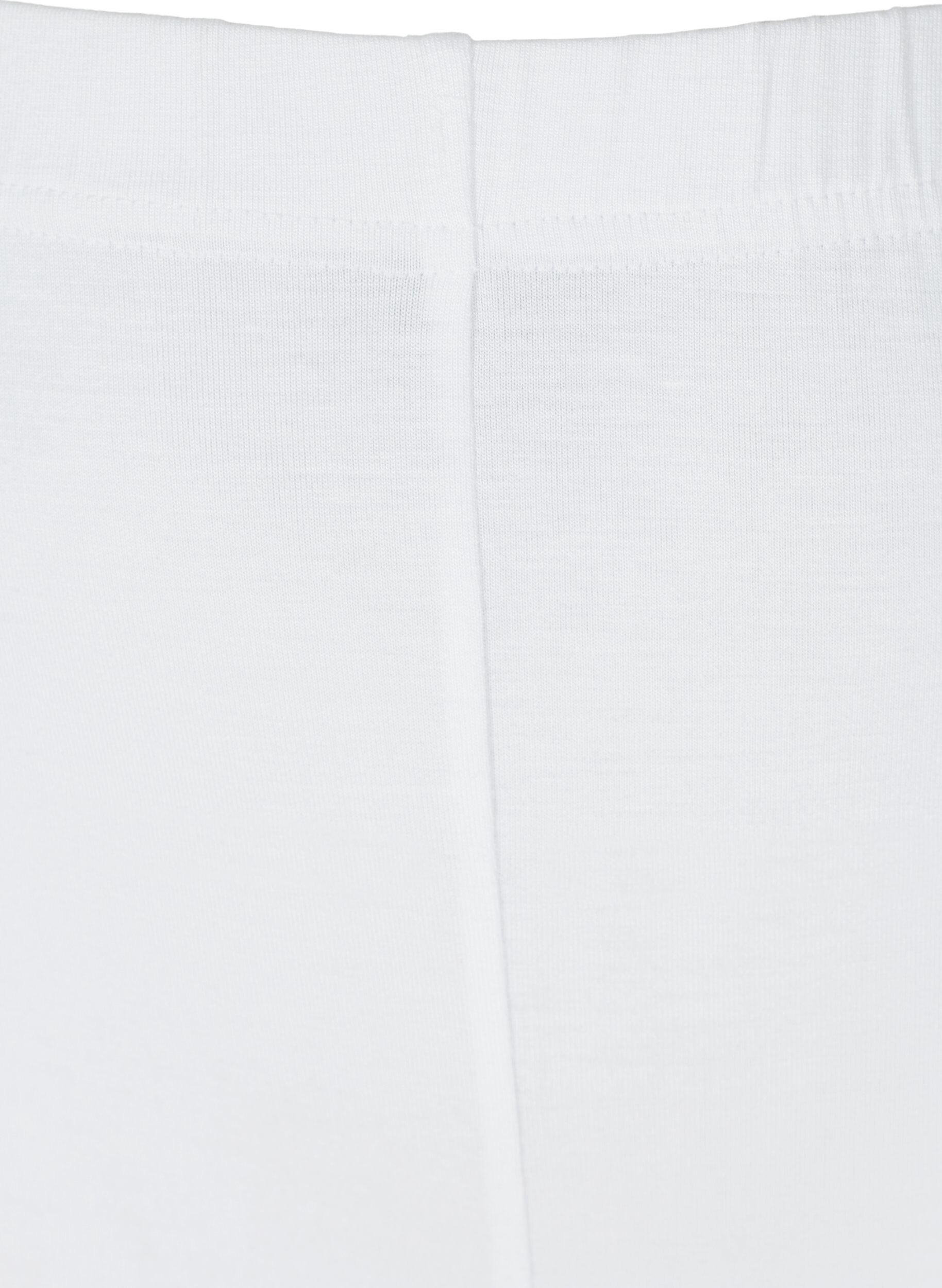 Zizzi Basic 3/4 legging, Bright White, Packshot image number 2