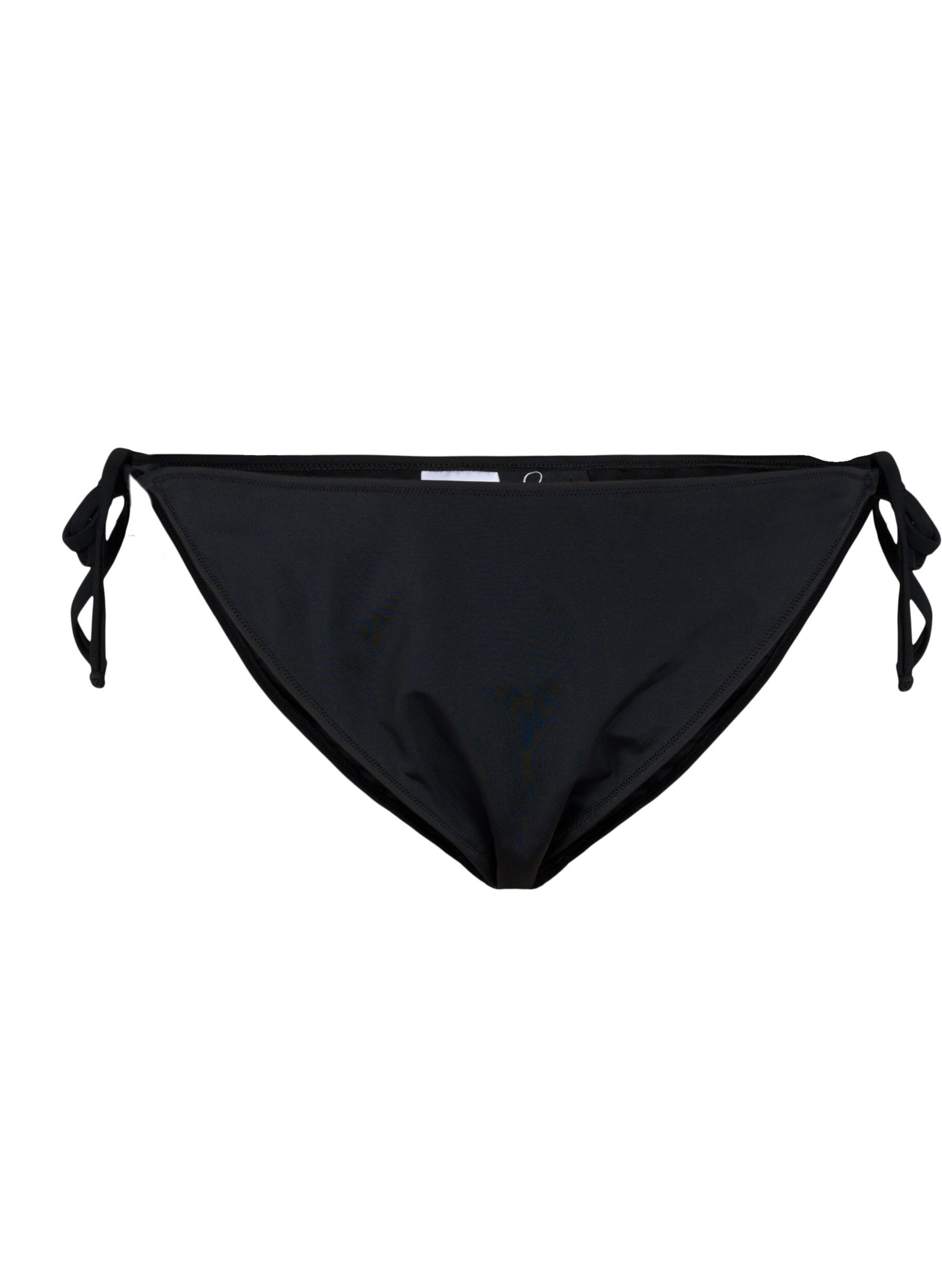 Zizzi Bikinibroekje met trekkoord, Black, Packshot image number 0