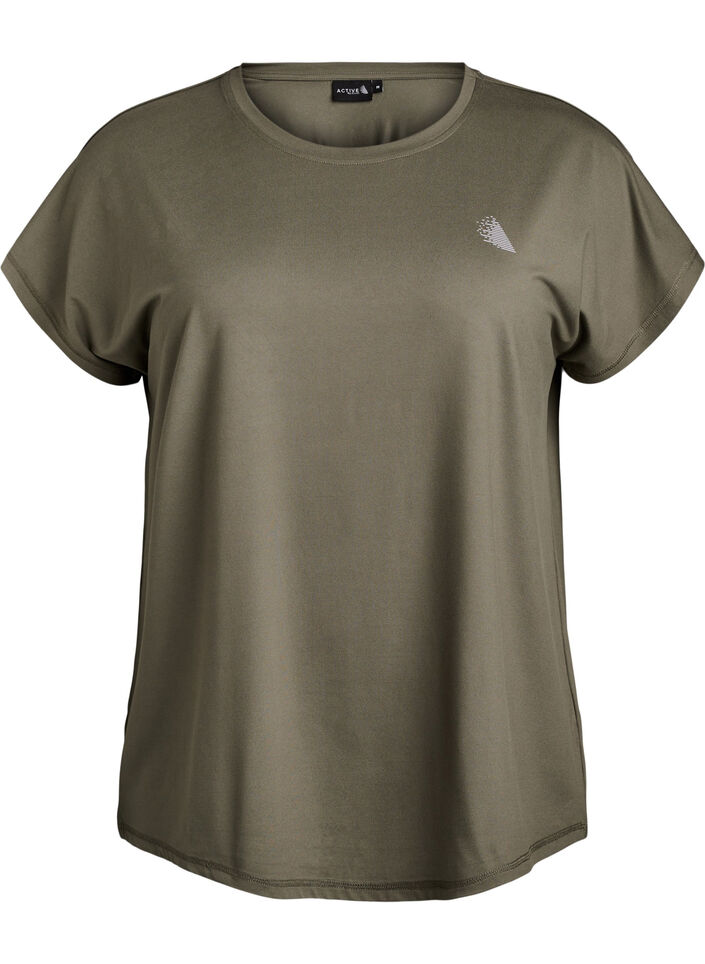 Effen gekleurd trainingsshirt, Groen, Packshot image number 0