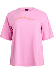 Sportief T-shirt in biologisch katoen, Roze