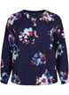 FLASH - Blouse met lange mouwen en print, Big Blue Flower, Packshot image number 0