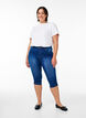Amy capri jeans met hoge taille en super strakke pasvorm, Blauw, Model image number 0