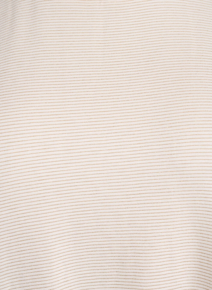 Viscose T-shirt met glitterstrepen, Vanille, Packshot image number 2