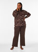 Hoodie met all-overprint, Bruin, Model image number 1