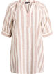 Katoenen tuniek met V-hals, Beige, Packshot image number 0