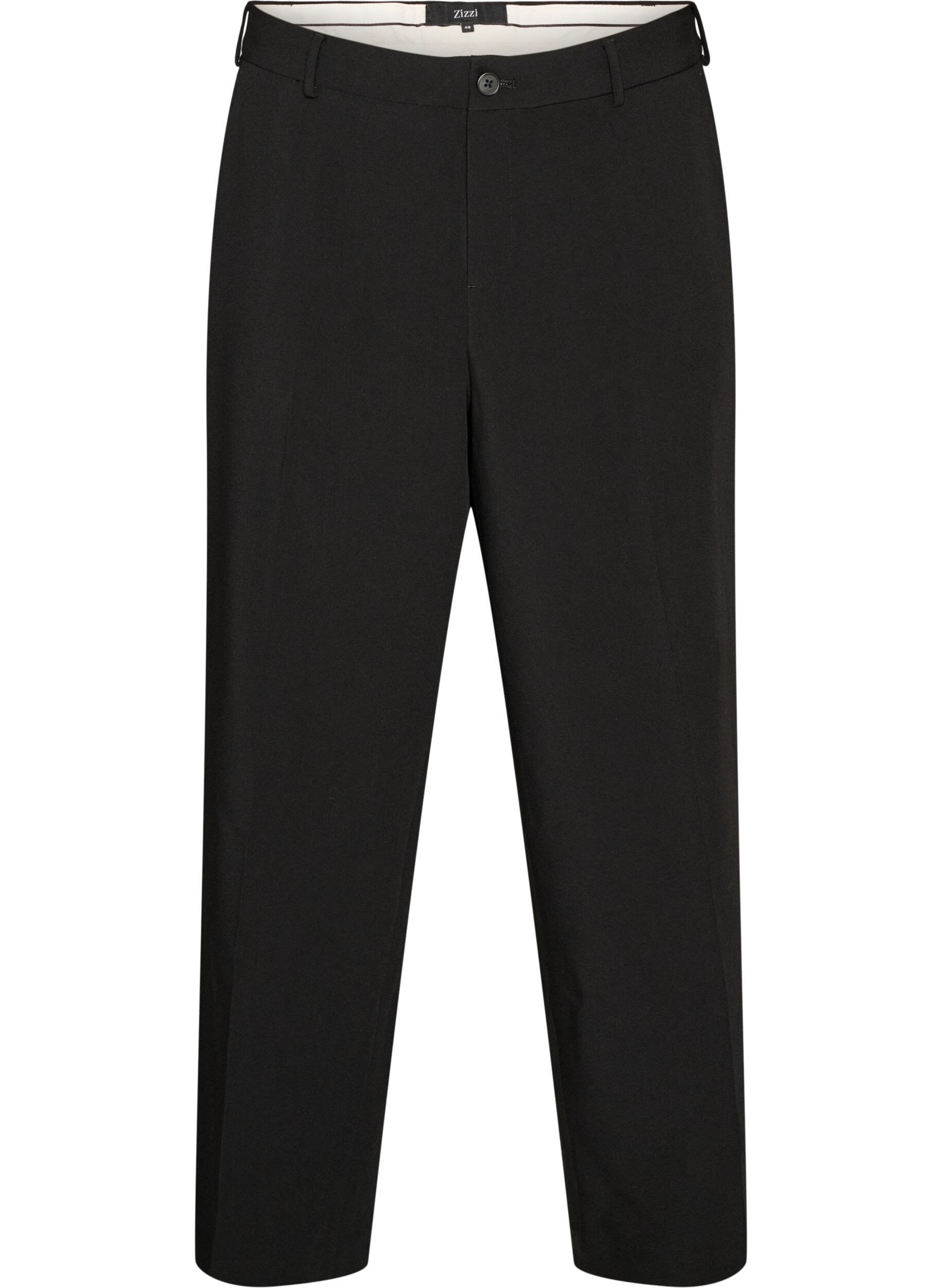 Op maat gemaakte broek met wijde pijpen en hoge taille