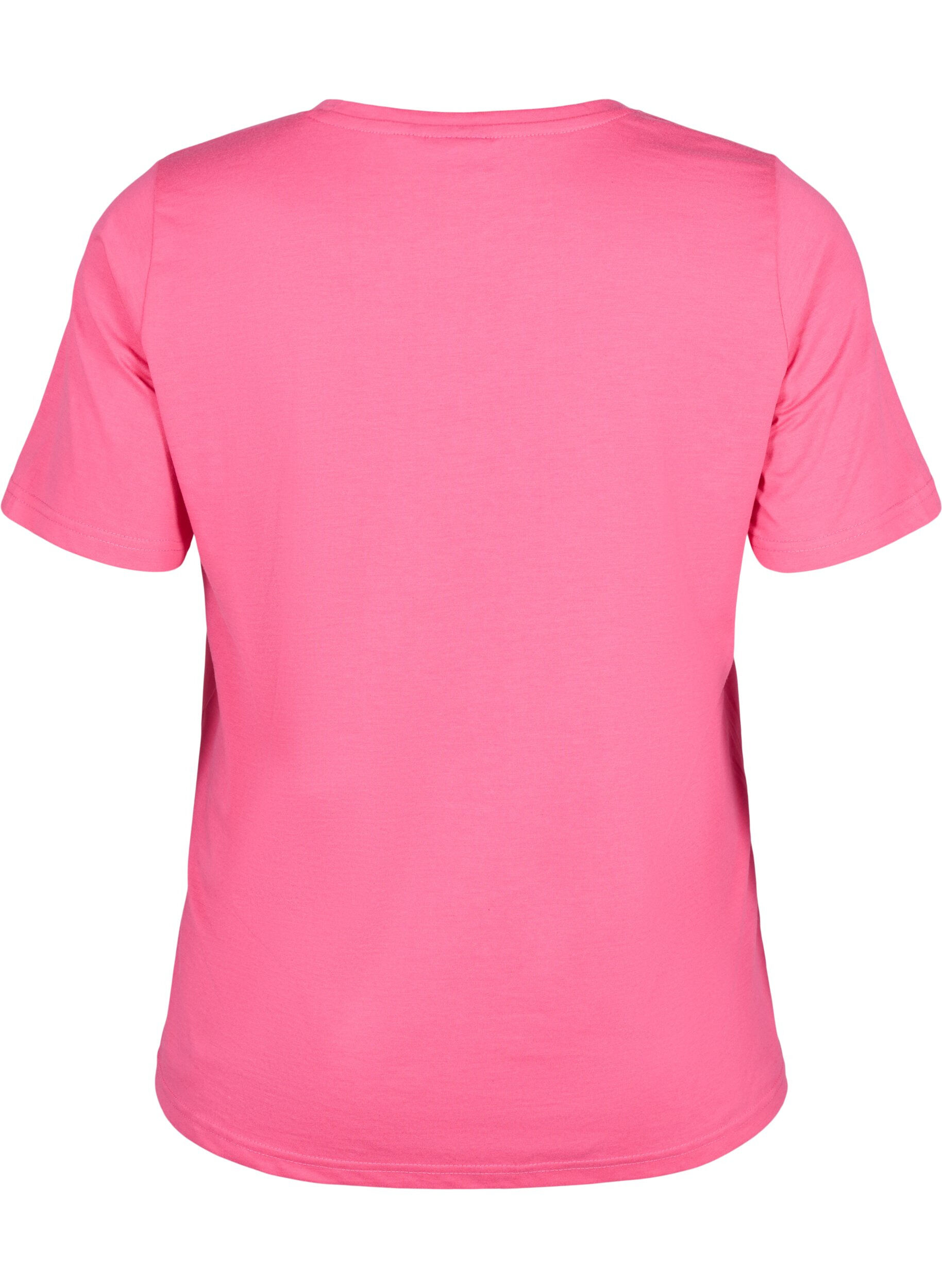 Zizzi FLASH - T-shirt met ronde hals, Hot Pink, Packshot image number 1