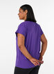 Effen gekleurd trainingsshirt, Paars, Model image number 2