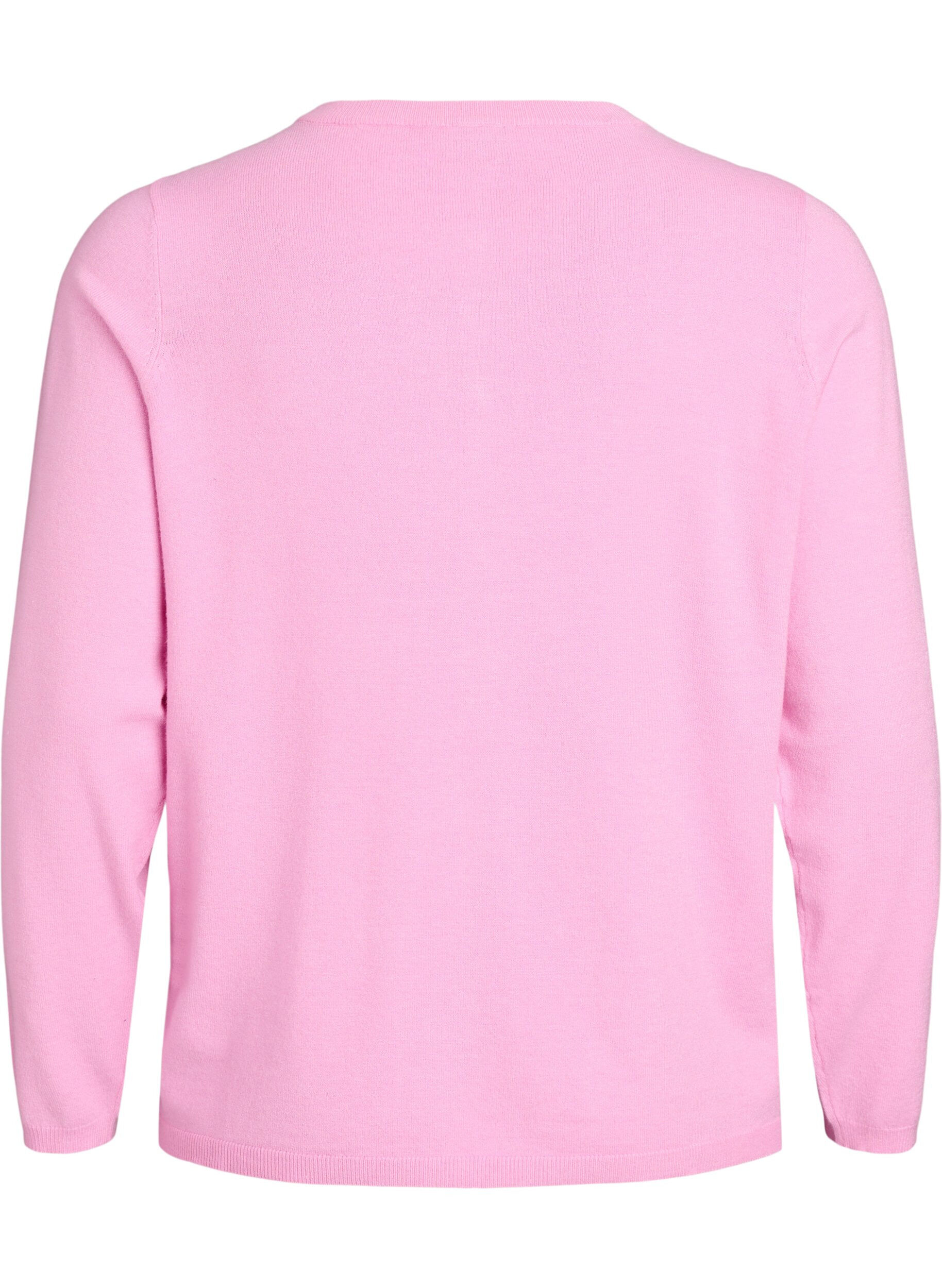 Zizzi Cardigan met ronde knopen, Roze, Packshot image number 1