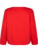 Sweatshirt met verhoogde tekstdesign, Rood, Packshot image number 1