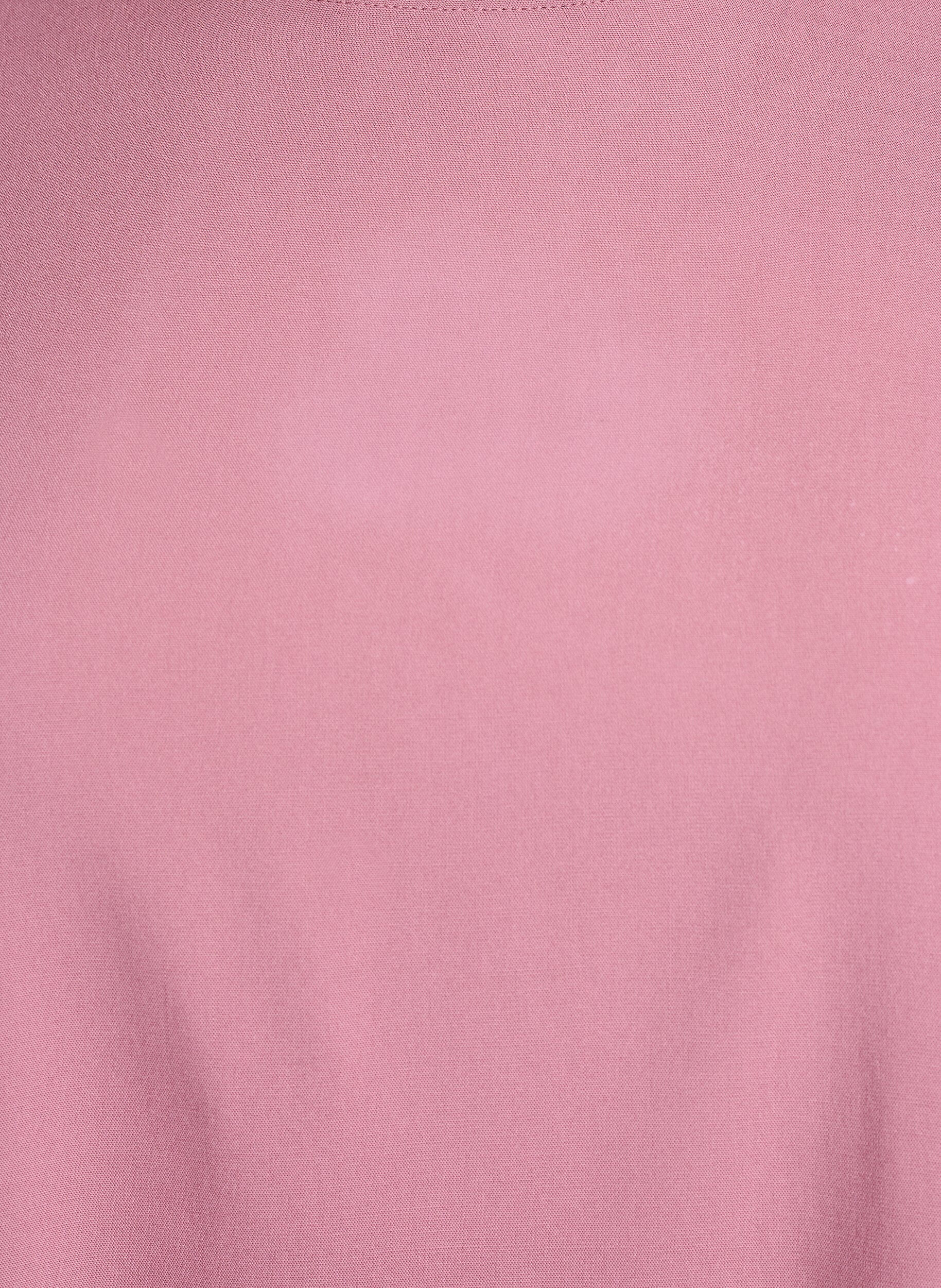 Zizzi FLASH - Geweven blouse met korte mouwen en ronde hals, Roze, Packshot image number 2