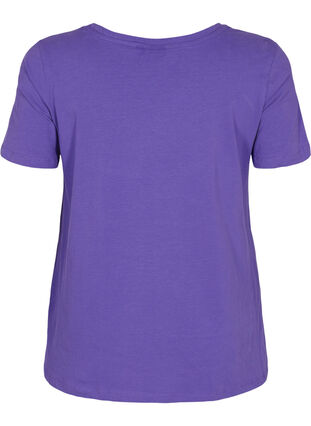 Basic t-shirt in effen kleur met katoen, Ultra Violet, Packshot image number 1