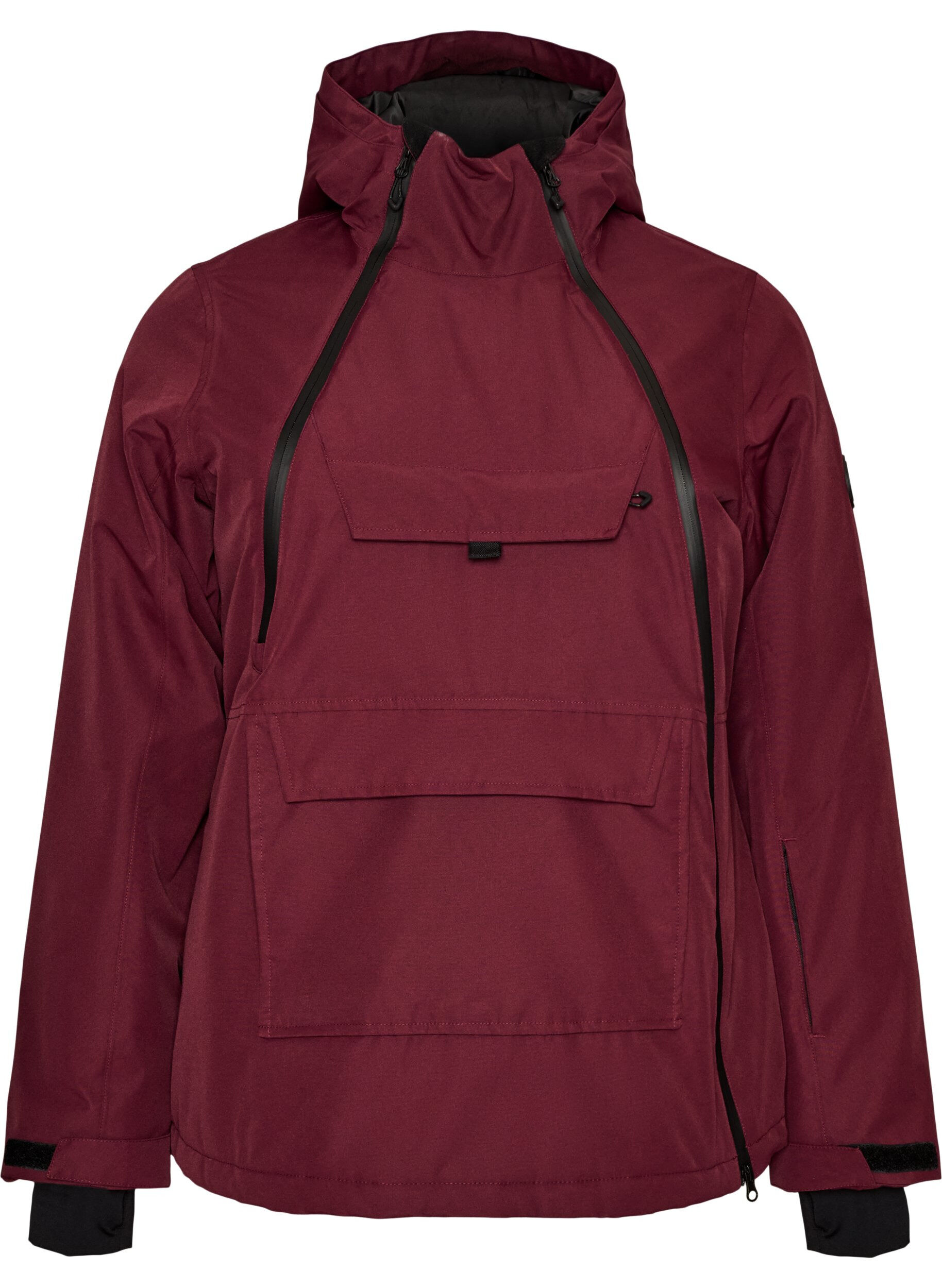 ZizziFunctionele ski-anorak met capuchon, Rood, Packshot image number 0