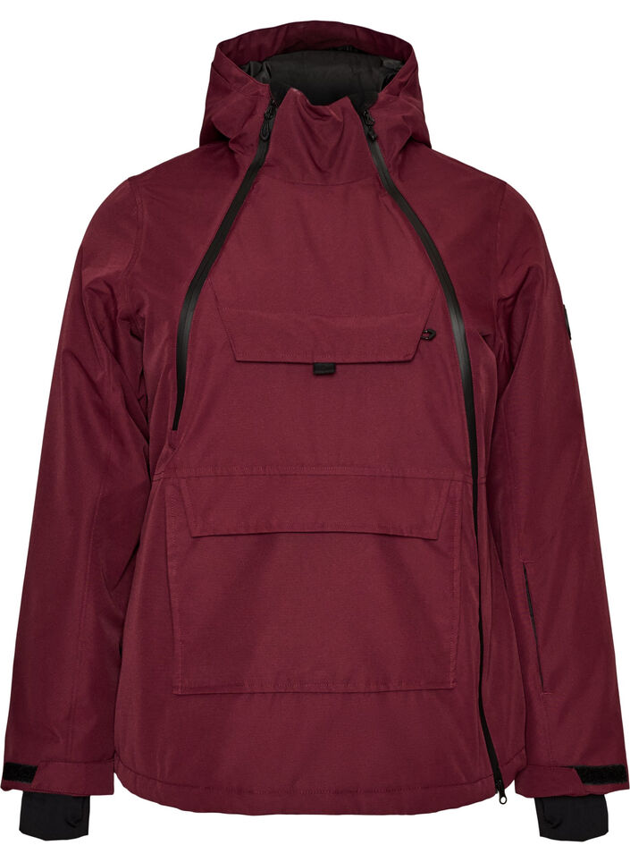 Functionele ski-anorak met capuchon, Rood, Packshot image number 0