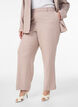 Op maat gemaakte broek met een hoge taille en straight-fit, Beige, Model image number 2