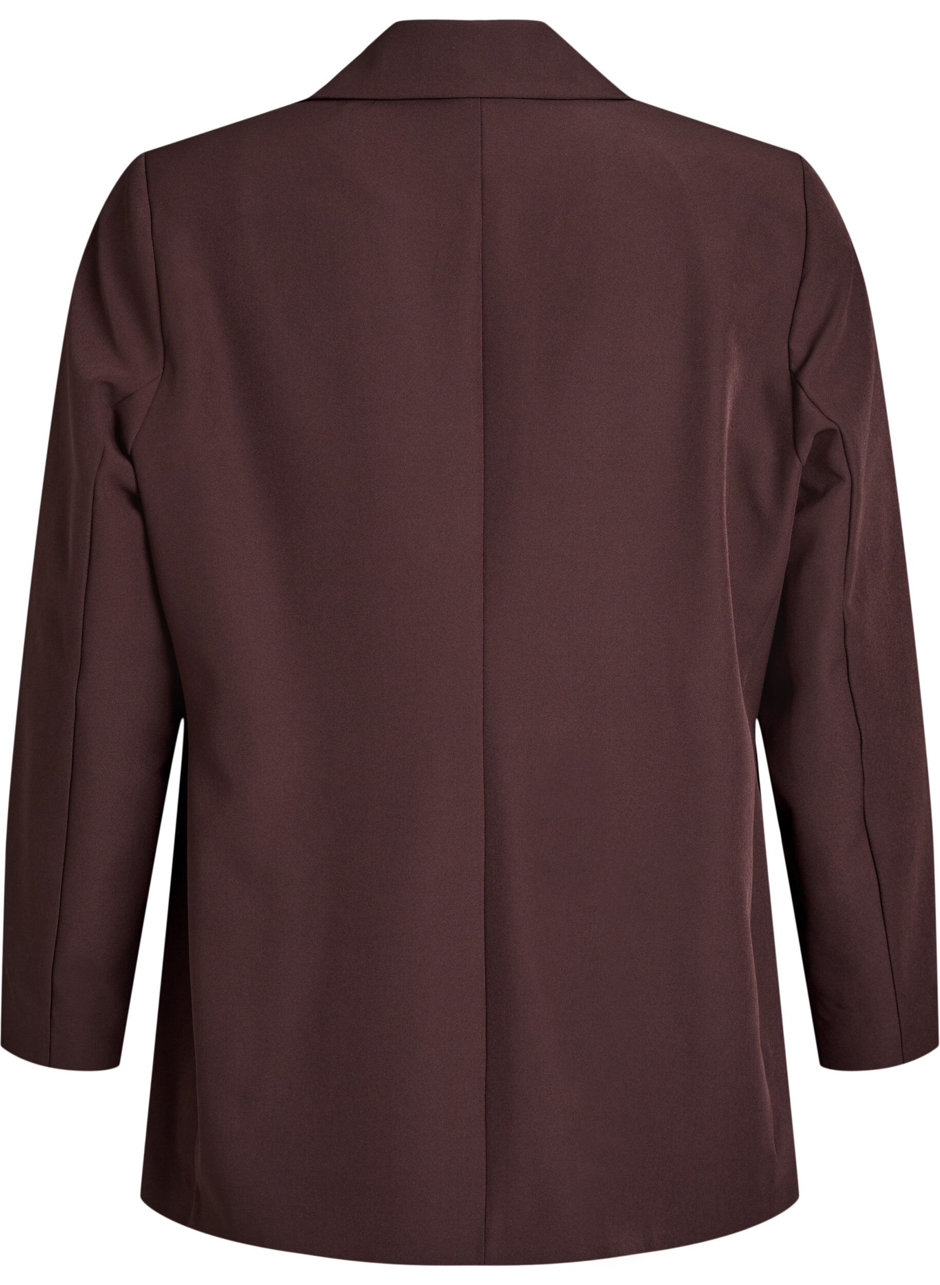ZizziKlassieke blazer met knoopsluiting, Bruin, Packshot image number 1
