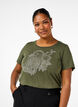 Katoenen T-shirt met strasmotief, Thyme w. Rhinestones, Model image number 0