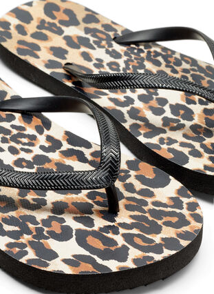 Slippers met luipaardprint, Leopard Print, Packshot image number 2
