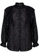 Kanten overhemd-blouse met ruches, Black, Packshot image number 0