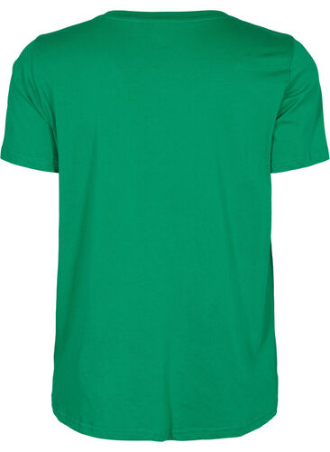 Katoenen t-shirt met korte mouwen en tekstopdruk, Jolly Green, Packshot image number 1
