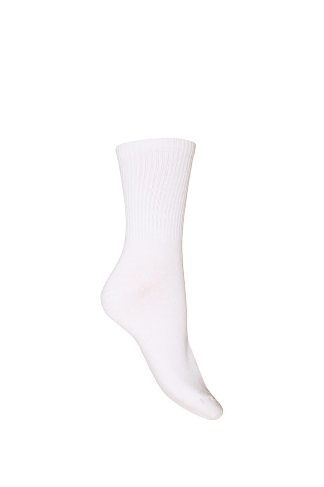 Katoenen sokken met patroon, Wit, Packshot image number 1