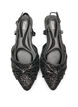 Glitterende slingback met strikdetail, Zwart, Packshot image number 2