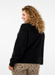 Korte gebreide cardigan met strikken, Black Comb, Model image number 1