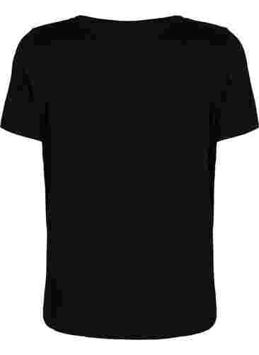 Trainingsshirt met print, Black w. Purple A, Packshot image number 1