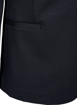 Eenvoudige blazer met knoopsluiting, Black, Packshot image number 3