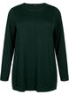Gebreide blouse gemaakt van katoen en viscose., Groen, Packshot image number 0