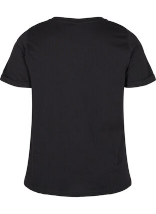 Basic katoenen t-shirt, Black, Packshot image number 1