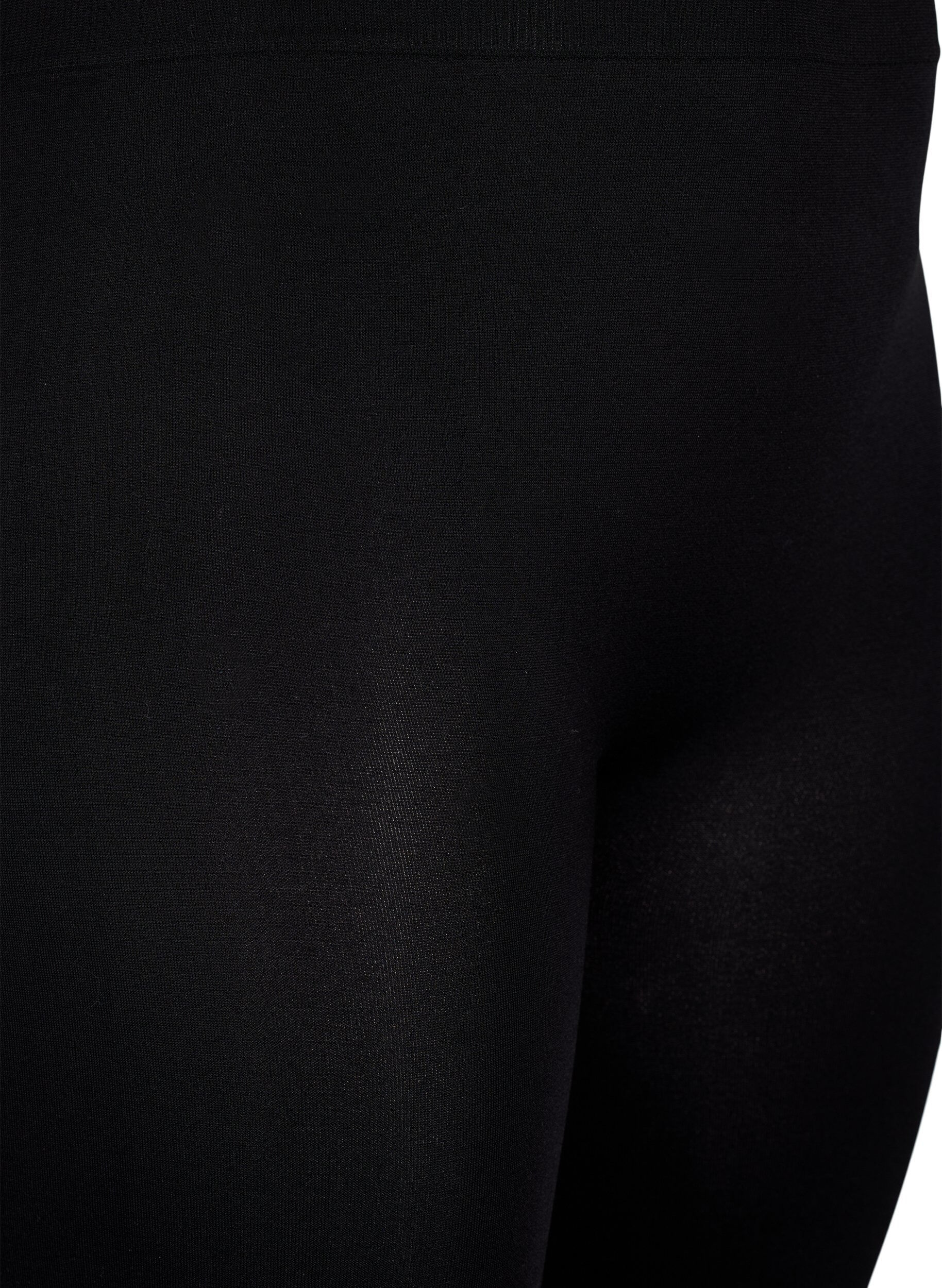 Zizzi 2-pack naadloze eenvoudige korte broek, Black, Packshot image number 2