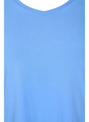 Basic t-shirt in effen kleur met katoen, Ultramarine, Packshot image number 2
