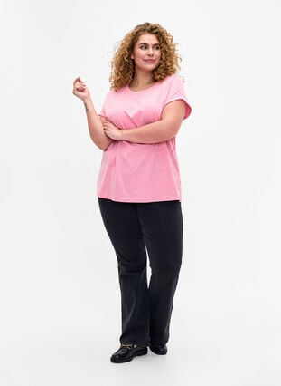Gemêleerd T-shirt met korte mouwen, Strawberry Pink Mel., Model image number 2