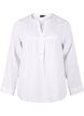 Katoenen blouse met broderie anglaise en 3/4 mouwen, Bright White, Packshot image number 0