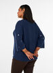 Jumper met hartjes en 3/4 mouwen, Blauw, Model image number 2