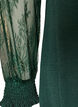 Tuniek met doorschijnende kanten mouwen, Groen, Packshot image number 4