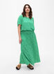 FLASH - Maxi rok in viscose met smokwerk, Groen, Model image number 1
