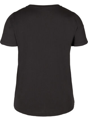 Katoenen t-shirt met korte mouwen en print, Black Embrace, Packshot image number 1