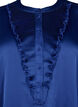 Satijnen overhemd blouse met ruches, Deep Ultramarine, Packshot image number 2