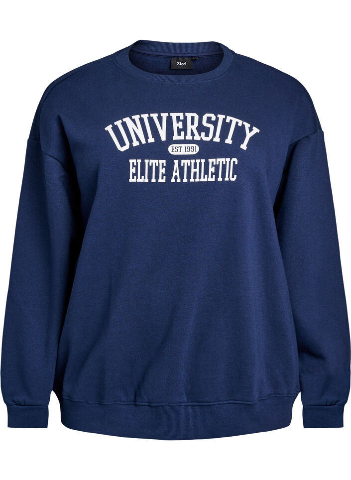 Het sweatshirt met tekstprint, Blauw, Packshot image number 0