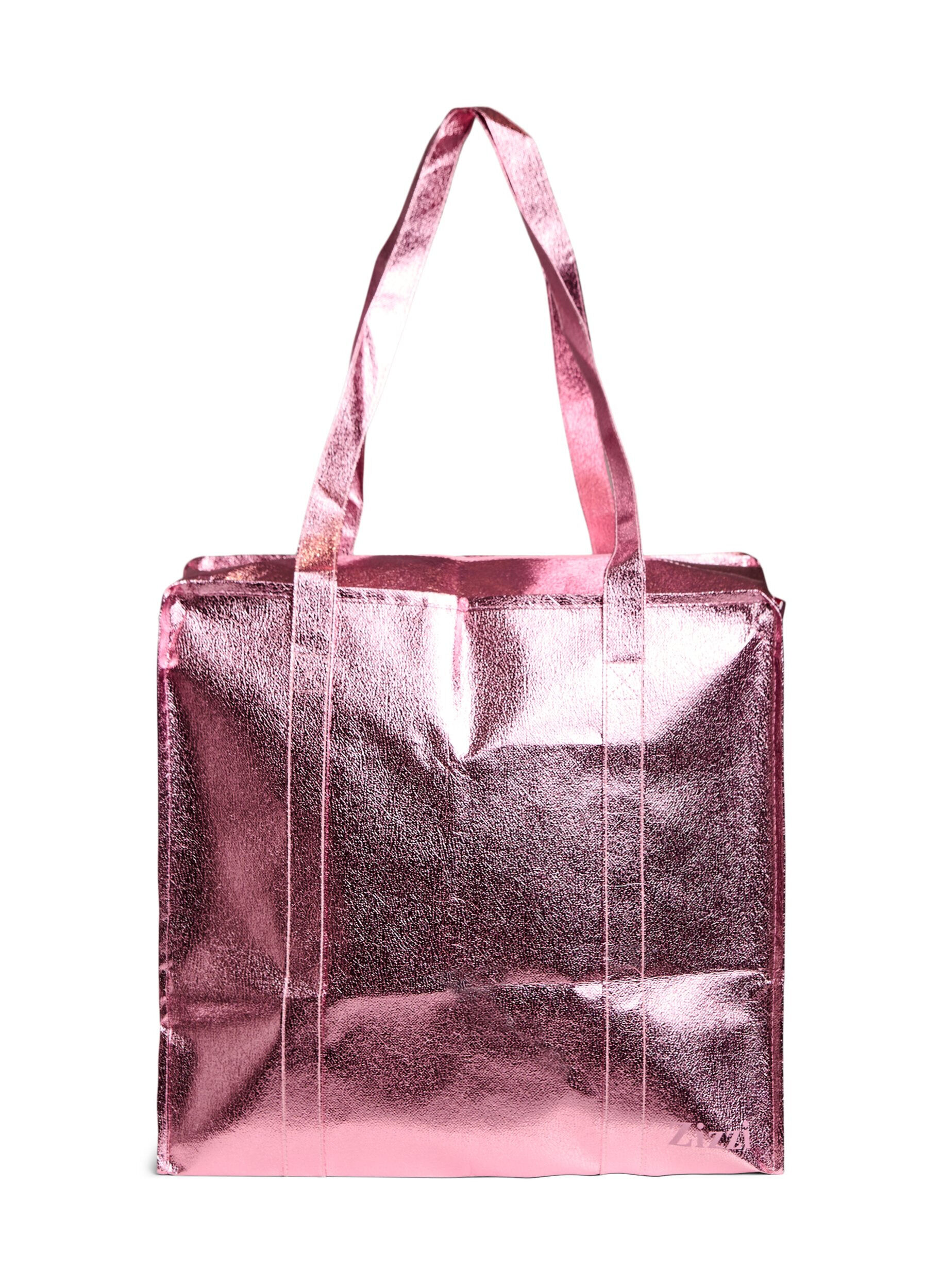 ZizziBoodschappen tas met rits or just shoppingbag, Roze, Packshot image number 0